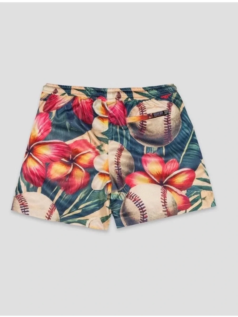 Men's small Baseballism Aloha ball diamond air Tropical Floral mesh Shorts